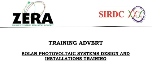 ZERA-SIRDC December & January training dates